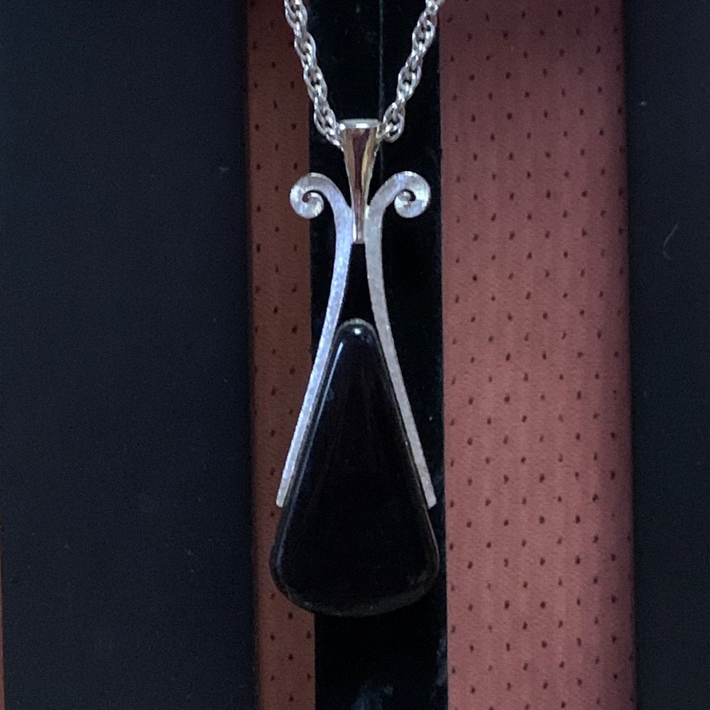 Vintage 70’s Black Lucite Avon necklace